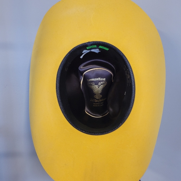 Yellow American Hat Co. Western Cowboy Hat 6 1/2 - Picture 8 of 13